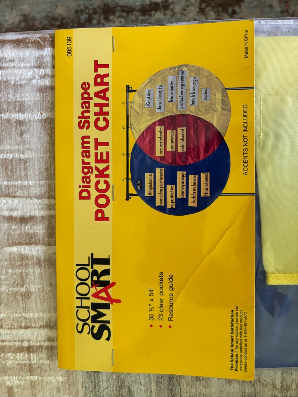 Blue/Red/Yellow Classroom Venn Pocket Chart